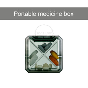 Locaupin Mini Medicine Pill Case Box Small Transparent Holder Portable Sealed Storage Health Organizer Pocket Bag For Daily and Travel Use