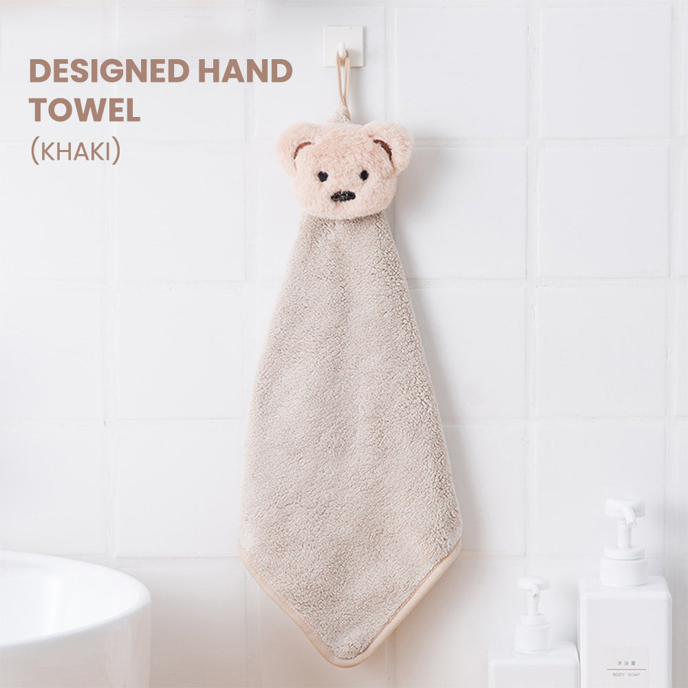 Locaupin Absorbent Quick Drying Soft Convenient Hanging Wash Hand Towel Dish Cloth with Rope For Bathroom Kitchen Accessories