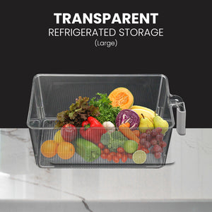 Locaupin Transparent Refrigerated kitchen PET vegetables and fruits storage With rubber cover handle