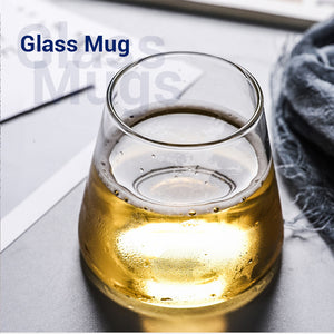 Locaupin High Silicon Glass Drinking Tie Jug with Cup Large Capacity Temperature Heat Resistant Mug Hot Cold Juice Water Coffee Tea