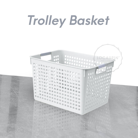 Locaupin Office Desk Hollow Storage Basket Bin Container School Supplies, Kitchen Organizer (Wide)