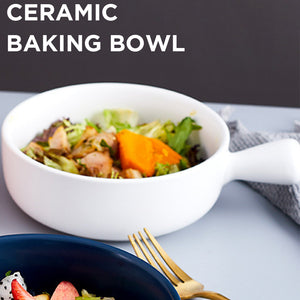Locaupin Bakeware Round Porcelain Dish Bowl