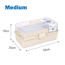 Load image into Gallery viewer, Locaupin 3 Layer Medicine Box Medical Equipment Storage Multipurpose Crafts Organizer Family First Aid Supplies Compartment Container with Lid
