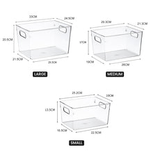 Load image into Gallery viewer, Locaupin Transparent Storage Organizer Desktop Wardrobe Storage Cabinet Sorting Cosmetic Container Multifunctional Basket Bin For Bedroom Kitchen (PET Plastic)
