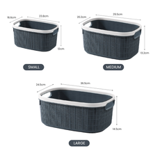 Load image into Gallery viewer, Locaupin 3in1 Japanese Style Rectangular Wardrobe Clothes Sundry Laundry Basket Plastic Storage Organizer For Toys Cosmetics
