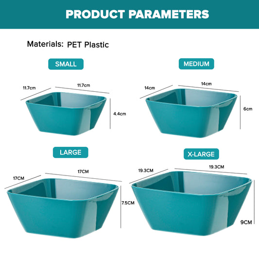 Locaupin Snack Appetizer Fruit Plate Multipurpose Serving Tray Salad Bowl Dessert Pasta Dinner Dish Food Container