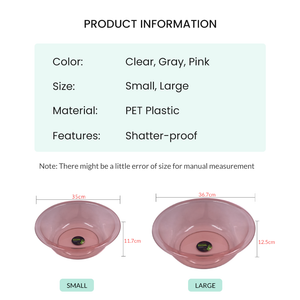 Locaupin Bathroom PET Plastic Transparent Smooth Texture Design Laundry Basin Wash Multipurpose Kitchen Sink Dish Tub
