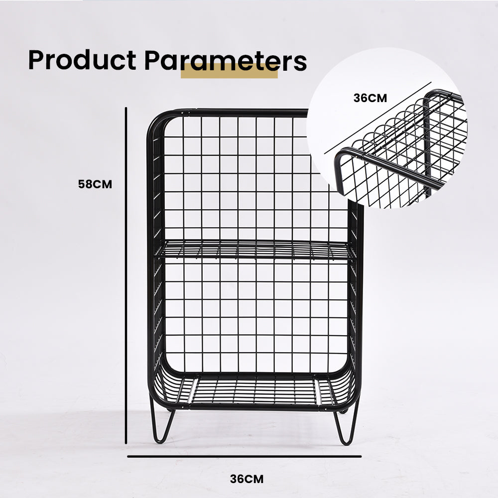 Locaupin Bookshelf Organizer Multifunctional Metal Storage Shelf Display Bedroom End/Side Table For Living Room Office Sofa Entryway