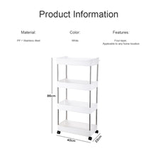 Load image into Gallery viewer, Locaupin Multi-Layer Bathroom Kitchen Stainless Steel Trolley Rolling Cart Storage Shelf Organizer For Fruits Vegetables Baby Stuff Salon Accessories
