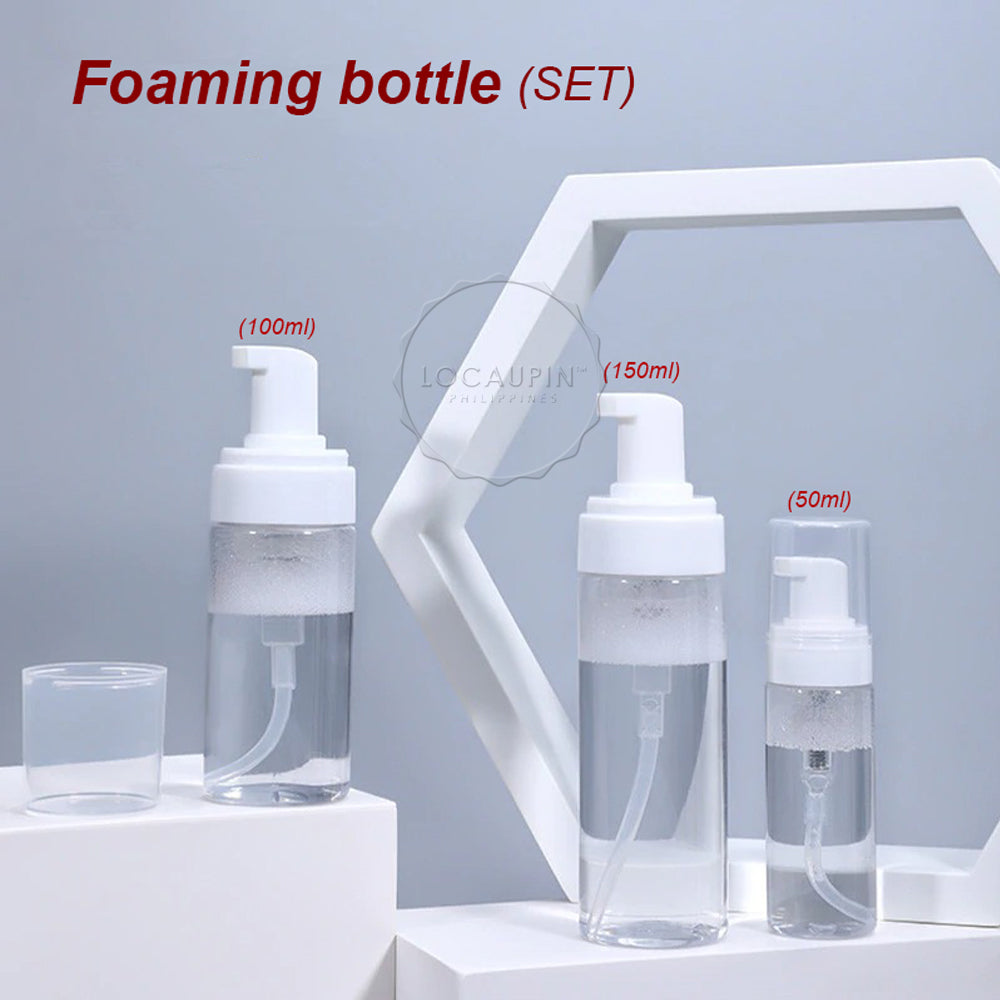 Locaupin Foaming Dispenser Bottle Liquid Soap Pump Bottles Large Refillable Jar Container for Shampoo Shower Gel Cleaning Home and Travel Use