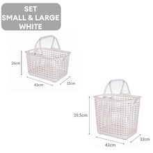 Load image into Gallery viewer, Locaupin Laundry Hamper with Handle Sundries Dirty Clothes Basket Storage Bucket Bathroom Mesh Container Washing Bin Closet Organizer
