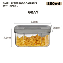 Load image into Gallery viewer, Locaupin Airtight Food Storage Container Leakproof Stackable Dry Cereal Jar Locking Lid Canister with Spoon Kitchen Pantry Organizer
