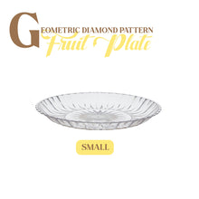 Load image into Gallery viewer, Locaupin Textured Clear Round Fruit Plate Snacks Food Bowl Platter Countertop Serving Dish Dessert Appetizer Tray
