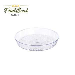 Locaupin Clear Round Serving Food Tray Fruit Salad Bowl Container Multifunctional Appetizer Snacks Platter