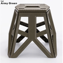 Load image into Gallery viewer, Locaupin Non Slip Compact Heavy Duty Folding Stepping Stool Collapsible Mini Chair with Handle Multifunctional Home Travel Camping Use
