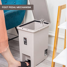 Load image into Gallery viewer, Locaupin Foot Pedal Type Trash Can Waste Basket Recycling Garbage Container Bin For Bathroom Living Room Kitchen Indoor Outdoor Use
