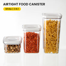 Load image into Gallery viewer, Locaupin Airtight Food Container with Easy Open and Lock Lid Dry Food Canister Cereal Candy Pasta Stackable Kitchen Pantry Transparent Organizer Storage (PET Plastic)
