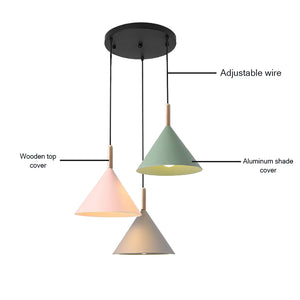 Locaupin 3 Pieces Cone Shaped Minimalist Lights Hanging Pendant Lampshade