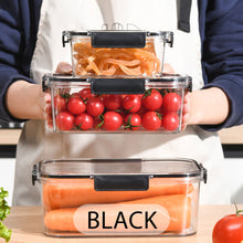 Load image into Gallery viewer, Locaupin 3in1 Airtight Locking Lid Food Container Transparent School Lunch Box Fridge Organizer Fruit Vegetable Fresh Keeper
