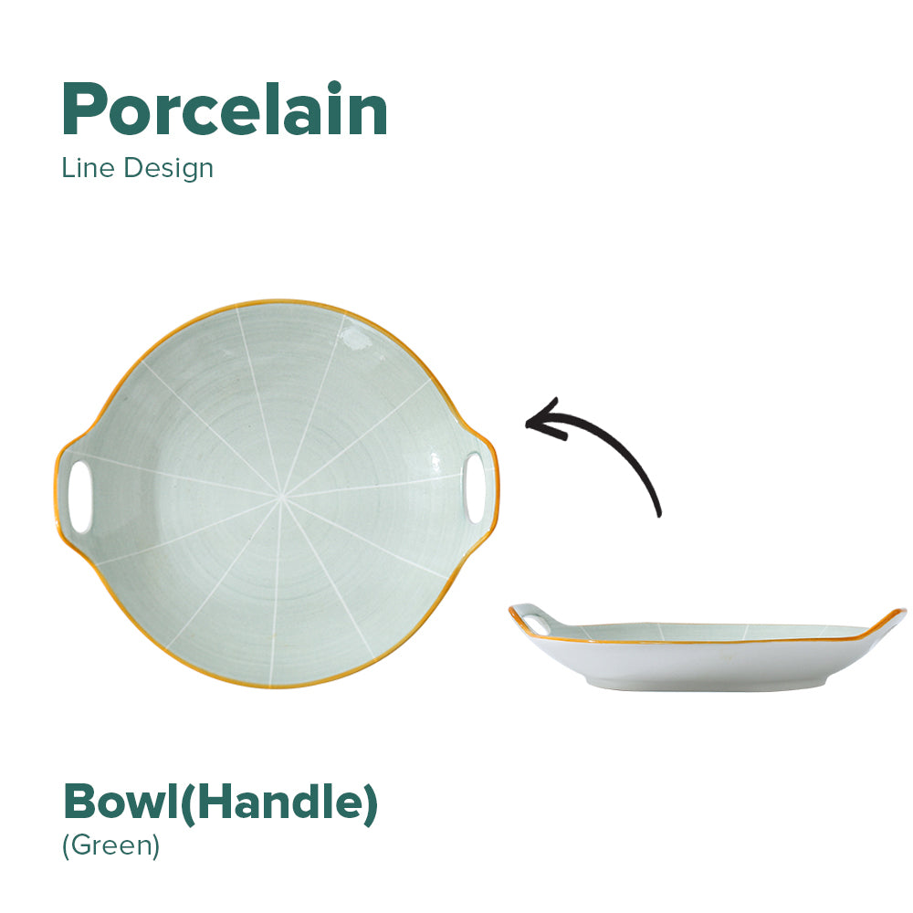 Locaupin Microwavable Oven Safe Porcelain Dinnerware Serving Plate Bowl Saucer Platter Dish Tray Baking Pan Dessert