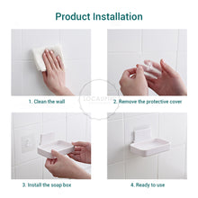 Load image into Gallery viewer, Locaupin Household Bathroom Accessories Double Layer Soap Case Box Holder Wall hanging Saving Space with Drainer Toilet Rack Shelf
