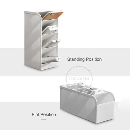 Locaupin Desktop Organizer 4 Grid Pen Holder