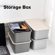 Load image into Gallery viewer, Locaupin Home Multifunctional Storage Box Stackable Basket Bin with Lid Space Saving Household Organizer
