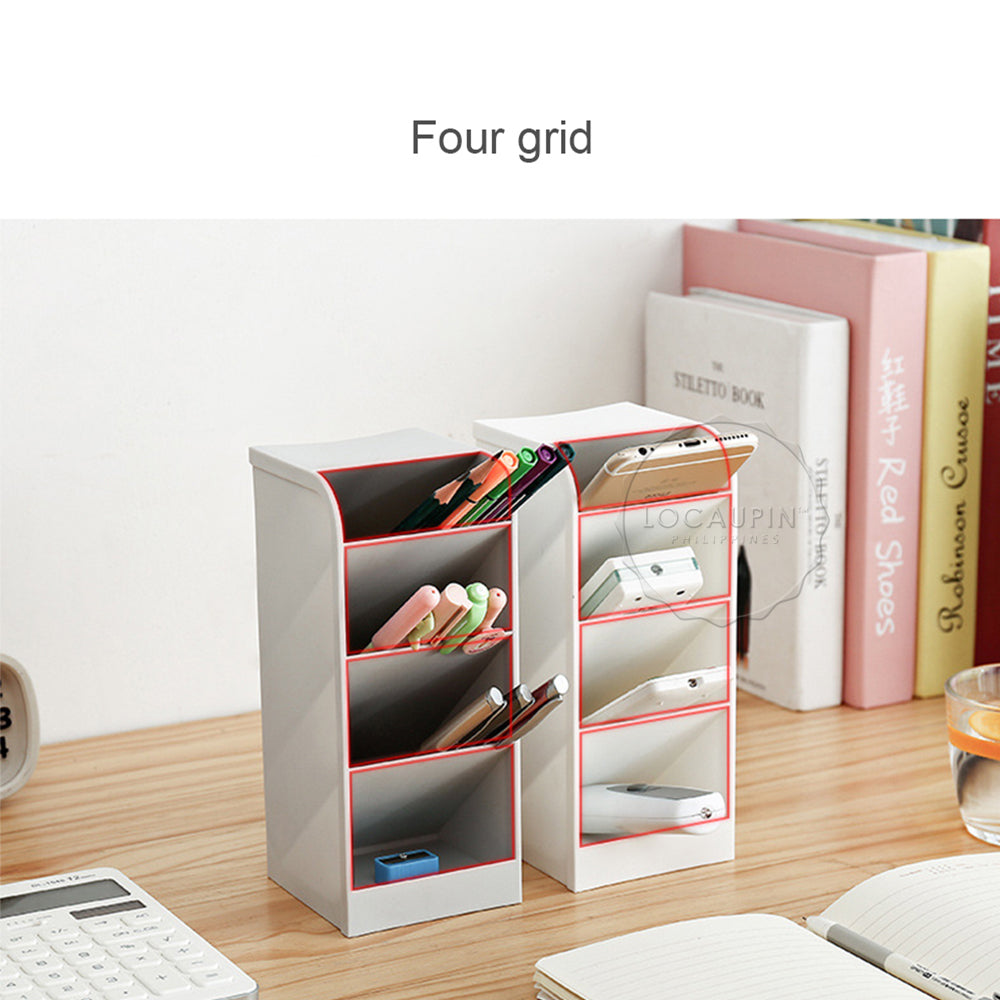 Locaupin Desktop Organizer 4 Grid Pen Holder