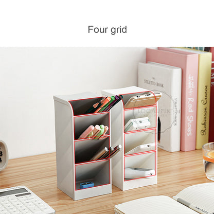 Locaupin Desktop Organizer 4 Grid Pen Holder