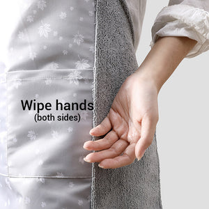Locaupin Hand Wiping Towel Cooking Apron Dress Waterproof Anti Stain Home Kitchen Supplies Chef Hanging Neck Sleeveless with Front Pocket