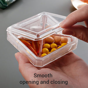 Locaupin Mini Medicine Pill Case Box Small Transparent Holder Portable Sealed Storage Health Organizer Pocket Bag For Daily and Travel Use
