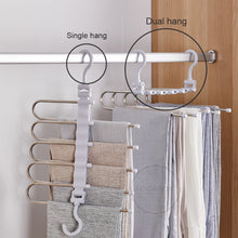 Load image into Gallery viewer, Locaupin Laundry Non-Slip Drying Hanger Pants Organizer Space Saving Wardrobe Closet Storage Rack for Scarf Jeans Trousers
