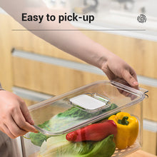 Load image into Gallery viewer, Locaupin Multipurpose Food Storage Box Kitchen Organizer Fruits Vegetable Fresh Keeping Refrigerator Fridge Container with Lid and Removable Drain Tray
