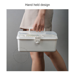 Locaupin Japanese Style Emergency Medicine Kit Storage Case Box Portable Organizer with Handle