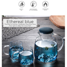 Load image into Gallery viewer, Locaupin Brosilicate Japanese Style Mountainview Glass Cooling Pitcher Mug Heat Resistant For Hot and Cold Tea Coffee Water
