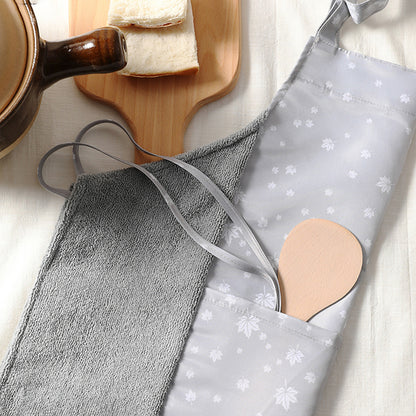 Locaupin Hand Wiping Towel Cooking Apron Dress Waterproof Anti Stain Home Kitchen Supplies Chef Hanging Neck Sleeveless with Front Pocket