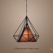 Load image into Gallery viewer, Locaupin 3 Pieces Retro Lights Loft Cage Hanging Pendant Lampshade
