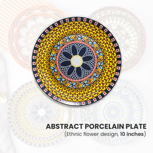 Locaupin Pattern Design Dinnerware Porcelain Dinner Plate Serving Dishes for Salad Pasta Dessert Microwave Oven Safe Pan