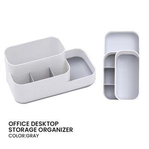 Locaupin Office Multifunctional Desk Organizer Stationery Holder Cosmetics Storage Box Shelf Caddy Compartments Table Top Sorter Rack