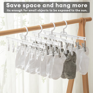 Locaupin Undergarment Socks Drying Rack Closet Laundry Organizer For Hair Cap Towel Baby Clothes Hanger Clip