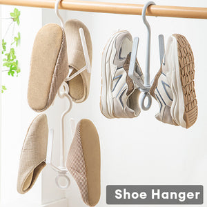 Locaupin Easy Drying Shoe Hanger Rack Space Saving Hook Shelf Storage Closet Organizer Indoor Outdoor Use