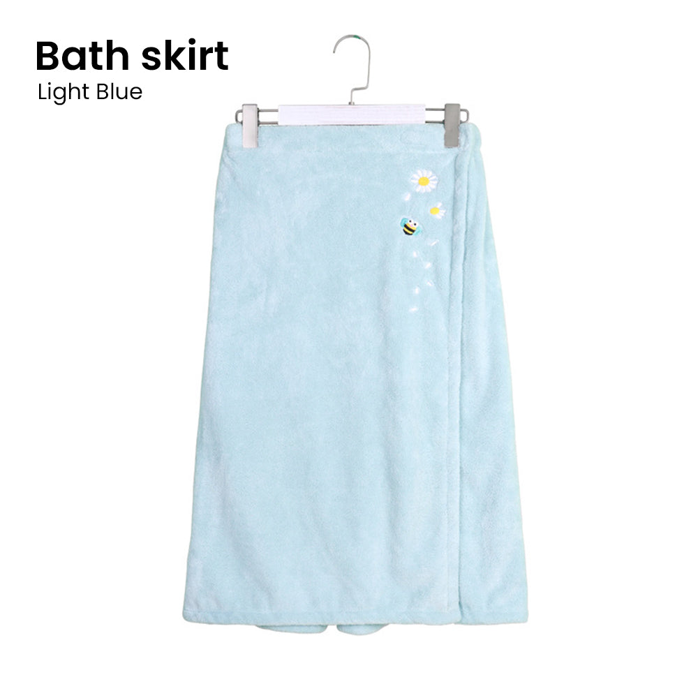 Locaupin Women's Shower Drying Towel Dress Absorbent Cover Up Bath Wrap Body Tube Robe Skirt Spa Beach Pool