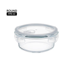 Load image into Gallery viewer, Locaupin Borosilicate Glass Lunch Box Meal Prep Container Leftover Food Storage Steam Release Valve Air Vent Locking Lid Kitchen Organizer
