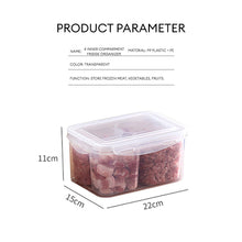 Load image into Gallery viewer, Locaupin Airtight Locking Lid Removable 4 Inner Compartment Fridge Organizer Food Storage Container Preserve Meat Fruits Vegetable Keeper
