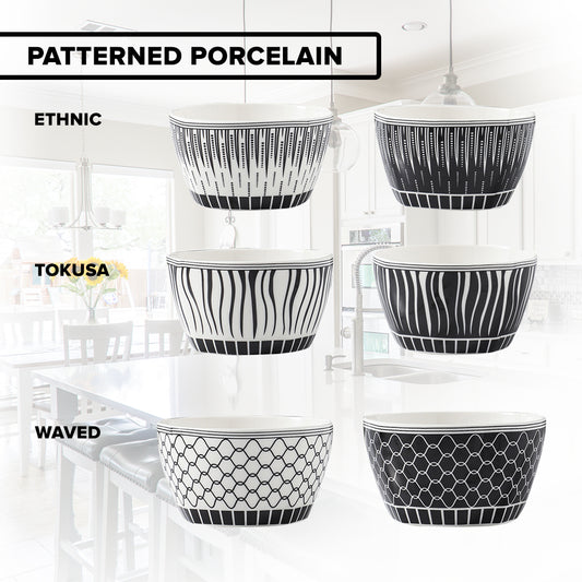 Locaupin Traditional Japanese Porcelain Rice Bowl Ramen Soup Side Dish Dip Sauce Appetizer Serving Plate Microwavable Oven Safe Dinnerware