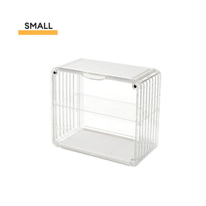 Locaupin Dust Proof Clear Display Collection Case Stand Figurine Organizer Stackable Box Showcase Toy Souvenirs Storage Holder