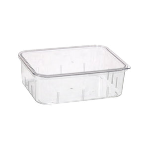 Locaupin Transparent Stackable Multipurpose Storage Organizer Kitchen Wardrobe Box with Removable Divider Sorting Container