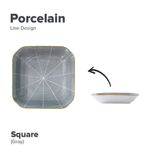 Locaupin Microwavable Oven Safe Porcelain Dinnerware Serving Plate Bowl Saucer Platter Dish Tray Baking Pan Dessert