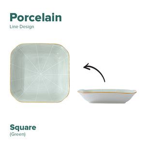 Locaupin Microwavable Oven Safe Porcelain Dinnerware Serving Plate Bowl Saucer Platter Dish Tray Baking Pan Dessert