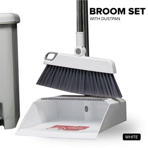 Locaupin Household Cleaning Tool Magic Broom Dustpan Heavy Duty Bristles For Home Salon Lobby Sweeper Bathroom Toilet Floor Glass Wiper